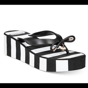 Kate Spade Stripped Flip Flops